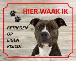 Bord Hier waak ik Stafford