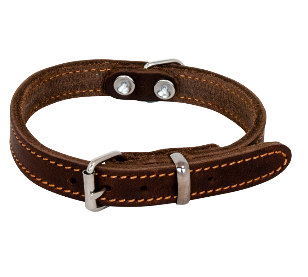 Halsband leer bruin