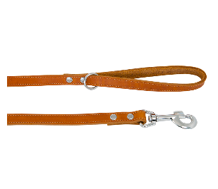 Leiband vet leder cognac 16mm x 100cm