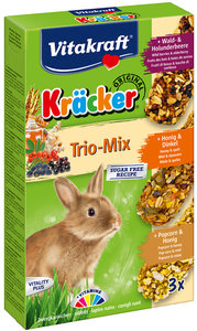 Kräcker® Trio-Mix konijn met bosbessen/honing/popcorn