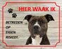 Bord Hier waak ik Stafford_